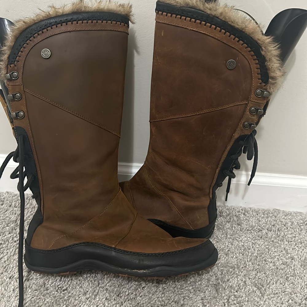 North Face Brown Leather Boots Primaloft Women’s 7
